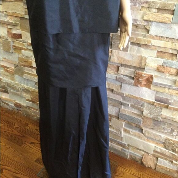 ACNE  Black Satya Layered Crepe Maxi Dress - Picture 4 of 9